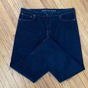 American eagle next level flex dark blue jeans
